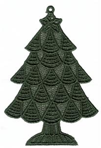 Christmas Tree Lace Ornament