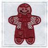 Gingerbread Man Lace Quilt Square