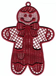 Gingerbread Man Lace Ornament