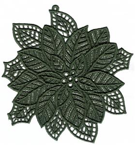 Poinsettia Lace Ornament