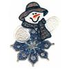 Blue Snowman on Snowflake