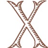 Capital Baroque Letter X