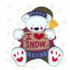 Polar Bear with "I Love Snow" sign Applique