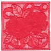 Small Single Color Cottage Rose Lace Square