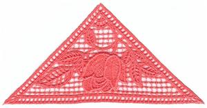 Large Single Color Cottage Rose Lace Triangle