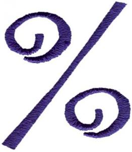 Curlz Percent Sign