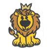 Cartoon OUTLINE ONLY Lion with Crown