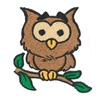 Cartoon OUTLINE ONLY Owl