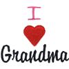 I Love (heart) Grandma Large Crest design.