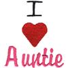 I Love (heart) Auntie larger crest design