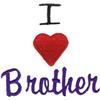 I Love (heart) Brother larger crest design