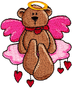 Angel Bear with Hearts