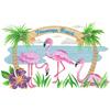 Flamingo Beach Scene, larger