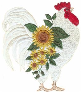 Chicken and Sunflowers, smaller
