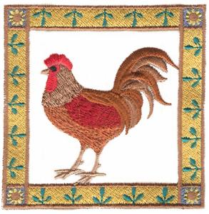 Rooster in Frame
