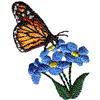 Monarch Butterfly with Flowers