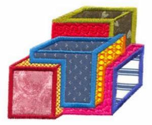 Stacked Cubes Applique