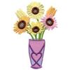Three Flowers in Vase Cutwork