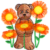 Bear with Loopy Flowers