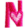 Heart Letter N