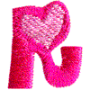 Heart Letter R