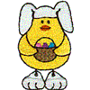 Easter Chick in Bunny Ears