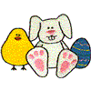 Chick, Bunny, and Easter Egg