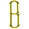 Baroque Monogram Center Letter B