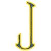 Baroque Monogram Center Letter J