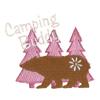 Girls Camping Bear