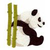 Panda Leaning Against Bamboo