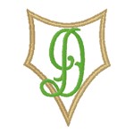 Romanesque Monogram Letter D