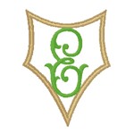 Romanesque Monogram Letter E