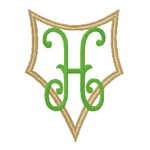 Romanesque Monogram Letter H