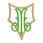 Romanesque Monogram Letter M
