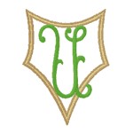Romanesque Monogram Letter U