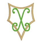 Romanesque Monogram Letter X