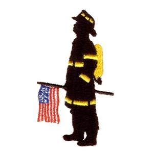 Fireman with Flag