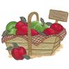 Applique Apples in Basket, larger