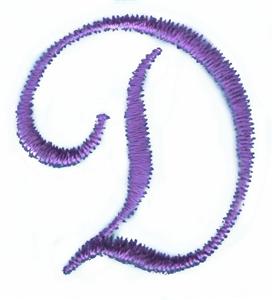 Pansy Monogram Letter (small) D