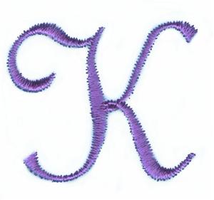 Pansy Monogram Letter (small) K