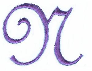 Pansy Monogram Letter (small) N