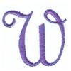 Pansy Monogram Letter (small) W
