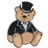 Applique Groom Teddy Bear, smaller
