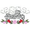 Scroll Motorcycle with Roses