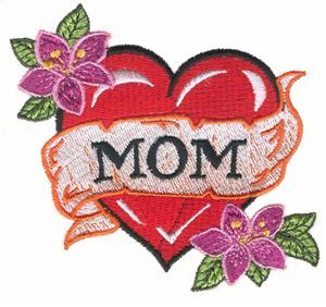 Heart with "Mom" tattoo