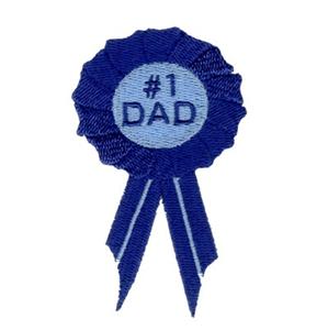 #1 Dad Ribbon Embroidery Design