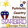 Patriotic Country Stitches Design Pack