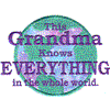 "Grandma Knows Everything" Applique