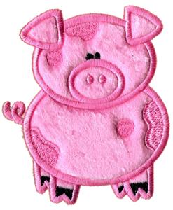Quilted Applique Pig